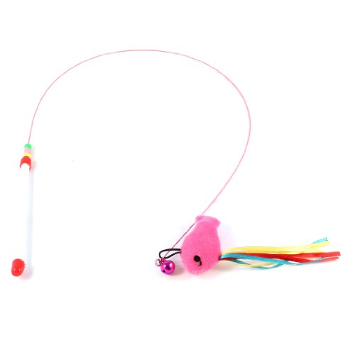 Ruilogod Rosa flexible Metallschwamm Fischglocke Anhänger Pet Katze Spiel Spiel Spielzeug Ruilogod Rosa flexible Metallschwamm Fischglocke Anhänger Pet Katze Spiel Spiel Spielzeug von Ruilogod