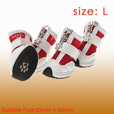 Ruilogod Rot Weiß Reißverschluss Klettverschluss Closure Dogshoes Pet Boots L Ruilogod Rot Weiß Reißverschluss Klettverschluss Closure Dogshoes Pet Boots L von Ruilogod