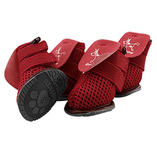 Ruilogod Rote atmungsaktive Hundeschuhe Welpen Haustierschuhe Booties Größe 3 Ruilogod Rote atmungsaktive Hundeschuhe Welpen Haustierschuhe Booties Größe 3 von Ruilogod