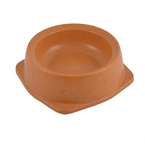 Ruilogod Round Shaped Haustier Hund Katze Hündchen Feeder Bowl Dish 300ml Kapazität orange Ruilogod Round Shaped Haustier Hund Katze Hündchen Feeder Bowl Dish 300ml Kapazität orange von Ruilogod