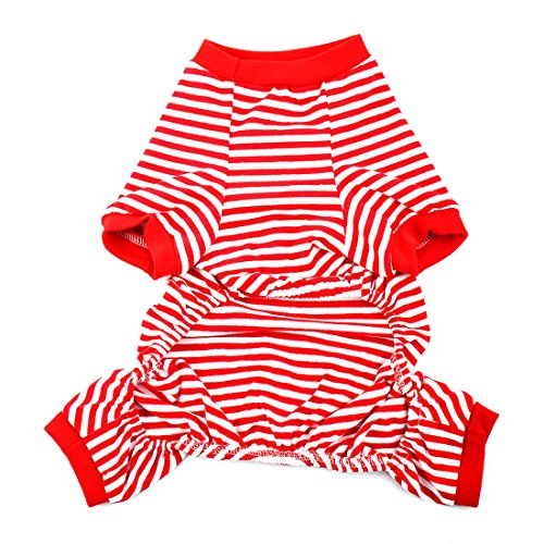 Ruilogod Ruder Stickerei Muster Haustier Hund Welpen Streifen Schlafkleider Kleidung Pyjamas Jumpsuit Größe L Ruilogod Ruder Stickerei Muster Haustier Hund Welpen Streifen Schlafkleider Kleidung Pyjamas Jumpsuit Größe L von Ruilogod