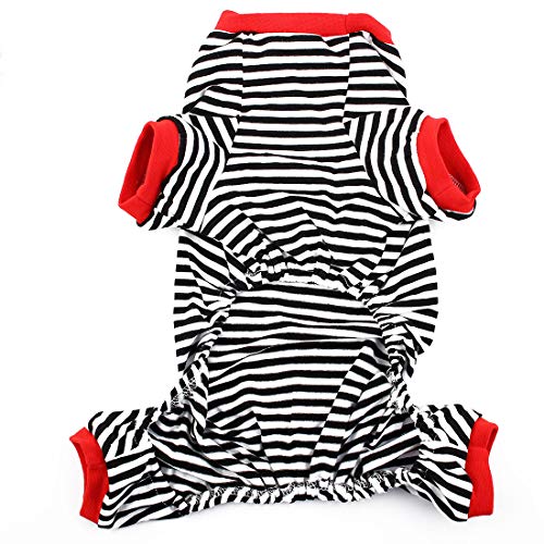 Ruilogod Ruder Stickerei Muster Pet Hund Hund Hund Streifen Nachtwäsche Hemd Kleidung Pyjamas Kleidung Größe 2XL Ruilogod Ruder Stickerei Muster Pet Hund Hund Hund Streifen Nachtwäsche Hemd Kleidung Pyjamas Kleidung Größe 2XL von Ruilogod