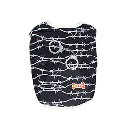 Ruilogod Rundhals Hals Meshy Black Pet Bekleidung Hemd Bluse Weste Größe S von Ruilogod
