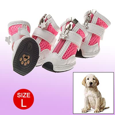 Ruilogod Rutschfeste Sohle, Rosa, Weiß Mesh-Pet Boot Hundeschuhe L Ruilogod Rutschfeste Sohle, Rosa, Weiß Mesh-Pet Boot Hundeschuhe L von Ruilogod