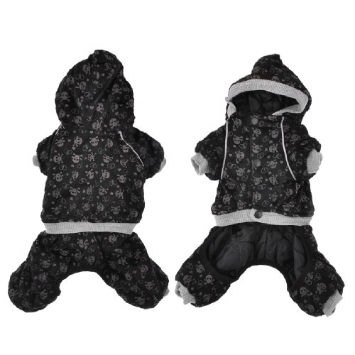 Ruilogod Schädel Pri nted Haustierhund Hund Hoodie Jumpsuit Kleidung Black S Ruilogod Schädel Pri nted Haustierhund Hund Hoodie Jumpsuit Kleidung Black S von Ruilogod