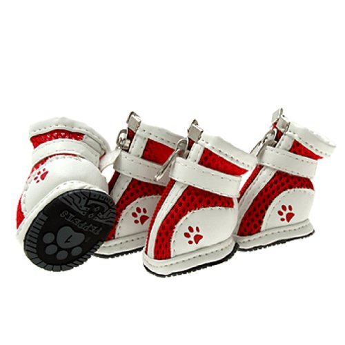 Ruilogod Schöne haustier schutz stiefel mesh sport hund schuhe niedlich rot 1# Ruilogod Schöne haustier schutz stiefel mesh sport hund schuhe niedlich rot 1# von Ruilogod