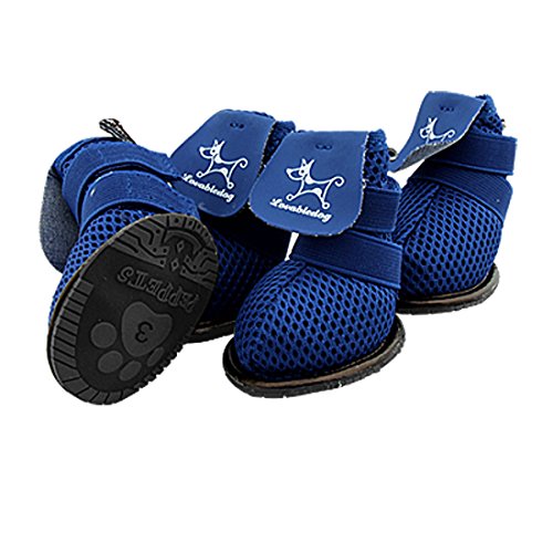 Ruilogod Schutzhaustier Hundeschuhe Blaue Stiefel Booties Größe 3 Ruilogod Schutzhaustier Hundeschuhe Blaue Stiefel Booties Größe 3 von Ruilogod