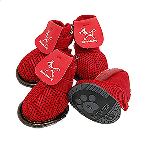 Ruilogod Schutzhundschuhe Roter Welpe Pet Boots Booties Größe 5 Ruilogod Schutzhundschuhe Roter Welpe Pet Boots Booties Größe 5 von Ruilogod