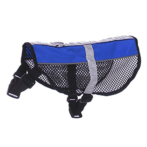 Ruilogod Service Dog Mesh Weste Harness Cool Comfort Nylon Hohe Sichtbarkeit Safety Jacke blau l von Ruilogod