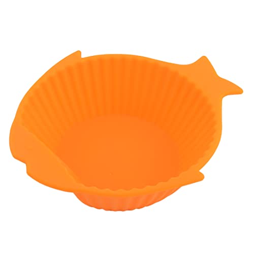 Ruilogod Silikon-Startseite Fisch-Form-Nahrungsmittelwasser-Fütterung Welpen-Hundekatze-Haustier-Becken Schüssel orange von Ruilogod