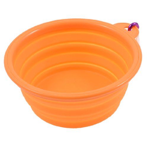 Ruilogod Silikon einstellbare Höhen orange Haustier Lebensmittel Wasserschale W Purple Haken Ruilogod Silikon einstellbare Höhen orange Haustier Lebensmittel Wasserschale W Purple Haken von Ruilogod