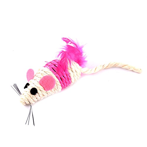 Ruilogod Sisalseil Weave Maus Ratte-Katzen-Kätzchen Pet Teaser Chew Biting Toy Tricolor Ruilogod Sisalseil Weave Maus Ratte-Katzen-Kätzchen Pet Teaser Chew Biting Toy Tricolor von Ruilogod