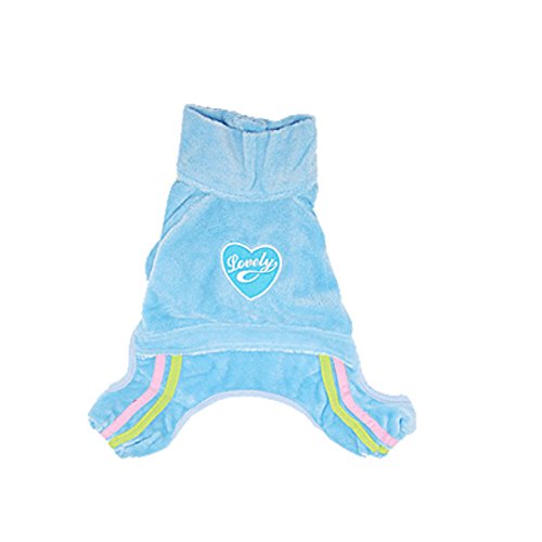 Ruilogod Skyblue Schöne bunte Streifen Sportwear für Hund Haustiergröße 2 Ruilogod Skyblue Schöne bunte Streifen Sportwear für Hund Haustiergröße 2 von Ruilogod