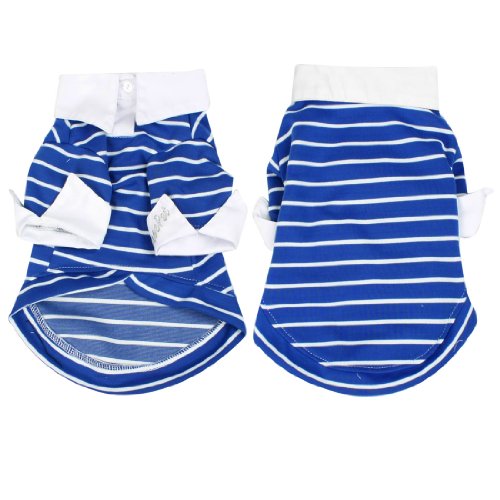 Ruilogod Sommer spitzer Kragen blau gestreift Haustierhund Hund Hemd Top Kleidung Kleidung M Ruilogod Sommer spitzer Kragen blau gestreift Haustierhund Hund Hemd Top Kleidung Kleidung M von Ruilogod