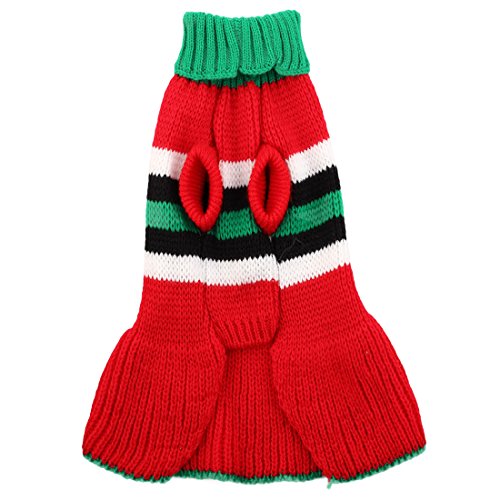 Ruilogod Streifen Muster Haustier Hund Gestrickter Winter Warmer Pullover Rock Mantel Kleidung Kleidung Kleidung Kleidung L rot Ruilogod Streifen Muster Haustier Hund Gestrickter Winter Warmer Pullover Rock Mantel Kleidung Kleidung Kleidung Kleidung L rot von Ruilogod