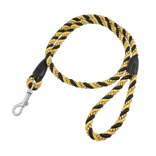 Ruilogod Swivel Verschluss Nylon-Seilwelpen-Hundeleine Z107 BLACK BLACK GELB 3,9 ft Ruilogod Swivel Verschluss Nylon-Seilwelpen-Hundeleine Z107 BLACK BLACK GELB 3,9 ft von Ruilogod