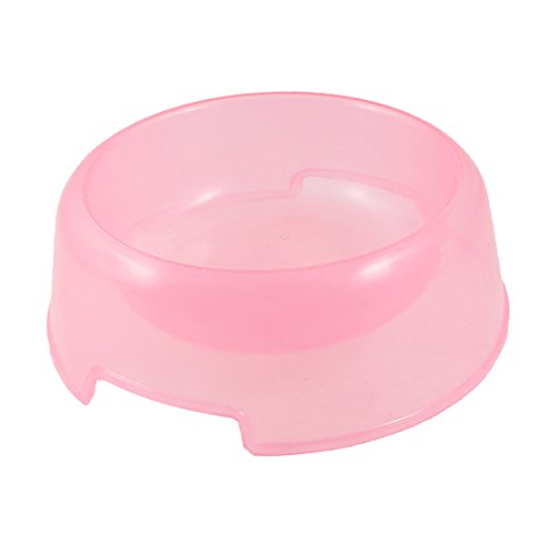 Ruilogod Tragbare Haustier Hund Hündchen Runde Lebensmittel Wasser Feeder Bowl Dish Löschen Pink Ruilogod Tragbare Haustier Hund Hündchen Runde Lebensmittel Wasser Feeder Bowl Dish Löschen Pink von Ruilogod