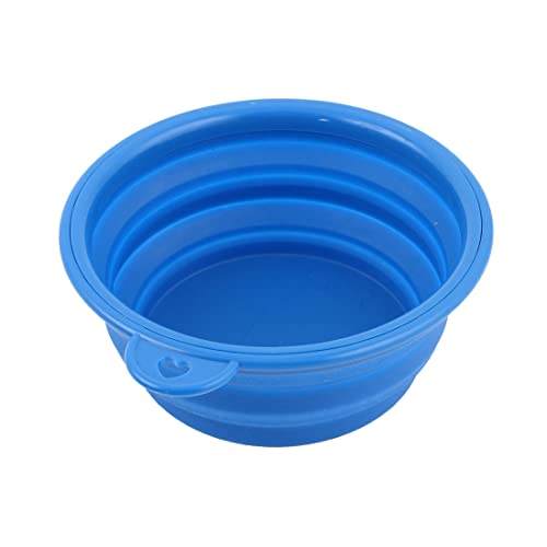 Ruilogod Tragbare Silikon-faltbare Haustierhundkatze-Lebensmittel-Wasser-Fütterungsschale blau Ruilogod Tragbare Silikon-faltbare Haustierhundkatze-Lebensmittel-Wasser-Fütterungsschale blau von Ruilogod
