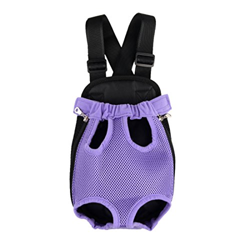 Ruilogod Tragbare praktische Haustierbeine aus vorne Rucksack Kleine Hundekatze Carrier Tasche für Outdoor-Reise lila s Ruilogod Tragbare praktische Haustierbeine aus vorne Rucksack Kleine Hundekatze Carrier Tasche für Outdoor-Reise lila s von Ruilogod