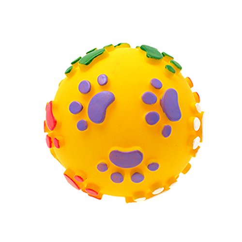 Ruilogod Vinyl Squeaker Gelbes Kugelspielzeug für Haustier Katze & Hund Ruilogod Vinyl Squeaker Gelbes Kugelspielzeug für Haustier Katze & Hund von Ruilogod