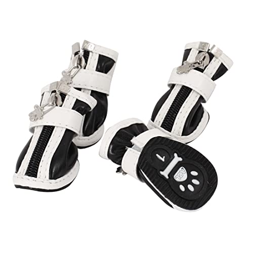 Ruilogod Walking Laufen Abnehmbare Schließung Pet Schuhe Schwarz Weiß XXS 2 Paare Ruilogod Walking Laufen Abnehmbare Schließung Pet Schuhe Schwarz Weiß XXS 2 Paare von Ruilogod