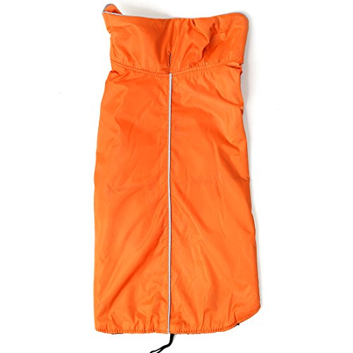 Ruilogod Warnweste Jacke kleidet weicher warmes Fleece-Futter Hundemantel Kleidung S orange von Ruilogod