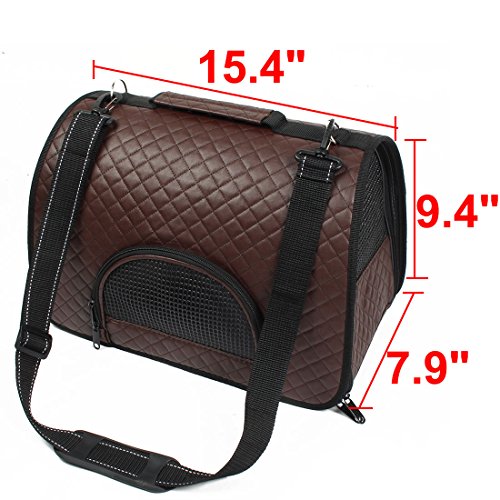 Ruilogod Weiche Kunstleder Reise Meshy doppelseitig Reißverschluss Taschenentwurf PET PET Welpenträger Tragetasche Ruilogod Weiche Kunstleder Reise Meshy doppelseitig Reißverschluss Taschenentwurf PET PET Welpenträger Tragetasche von Ruilogod