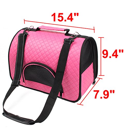 Ruilogod Weiches Faux Leder Outdoor Travel Meshy Doppelseitiges Reißverschluss Taschenentwurf PET PET PUMPY CARRIERE BAG FUCHSIA Ruilogod Weiches Faux Leder Outdoor Travel Meshy Doppelseitiges Reißverschluss Taschenentwurf PET PET PUMPY CARRIERE BAG FUCHSIA von Ruilogod