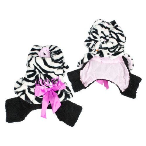 Ruilogod Weiß Schwarz Tiger Muster Hund Hündchen Jumpsuit Mantel Welpen Kleidung Xs Ruilogod Weiß Schwarz Tiger Muster Hund Hündchen Jumpsuit Mantel Welpen Kleidung Xs von Ruilogod