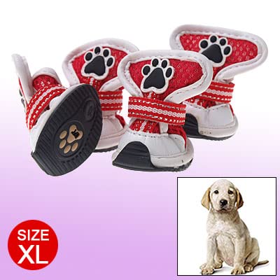 Ruilogod Weiß Veclro Schutzstiefel Red Mesh-Dogshoes Haustier-Schuhe XL Ruilogod Weiß Veclro Schutzstiefel Red Mesh-Dogshoes Haustier-Schuhe XL von Ruilogod