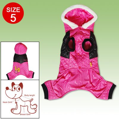 Ruilogod Weiße Trim mit Kapuze Rose Rosa Hund Welpen Kleidung Kleidung Ruilogod Weiße Trim mit Kapuze Rose Rosa Hund Welpen Kleidung Kleidung von Ruilogod