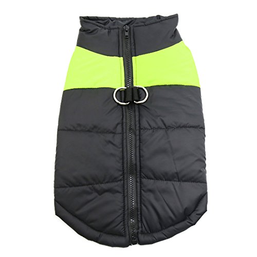 Ruilogod Winter Haustier im Freien wasserdichten warmen Mantel Weste Kleidung Fluorescent Grün 5XL Ruilogod Winter Haustier im Freien wasserdichten warmen Mantel Weste Kleidung Fluorescent Grün 5XL von Ruilogod