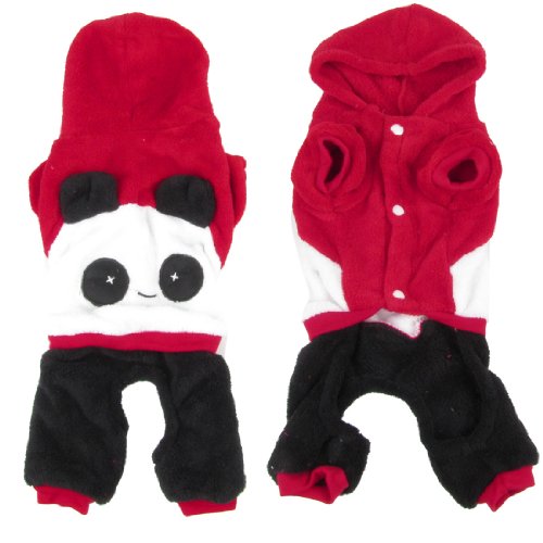 Ruilogod Winter Panda Design Single Breasted Hoodie Pet Welpe Katze Hund Jumpsuit Rot XL Ruilogod Winter Panda Design Single Breasted Hoodie Pet Welpe Katze Hund Jumpsuit Rot XL von Ruilogod