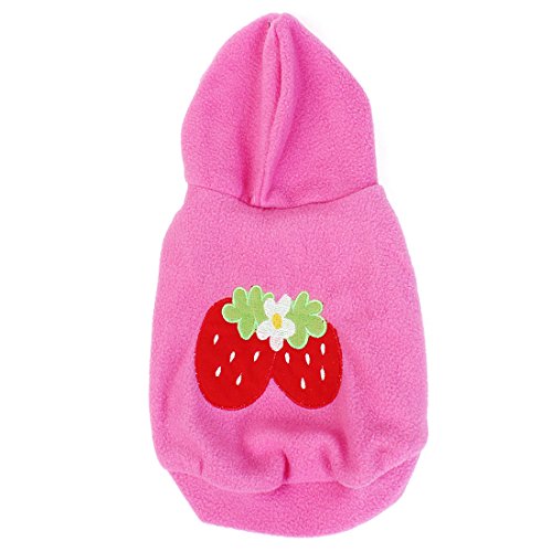 Ruilogod Winter warm Erdbeere-Muster Hoodie Haustier-Kleid-Mantel XL Rosa Ruilogod Winter warm Erdbeere-Muster Hoodie Haustier-Kleid-Mantel XL Rosa von Ruilogod