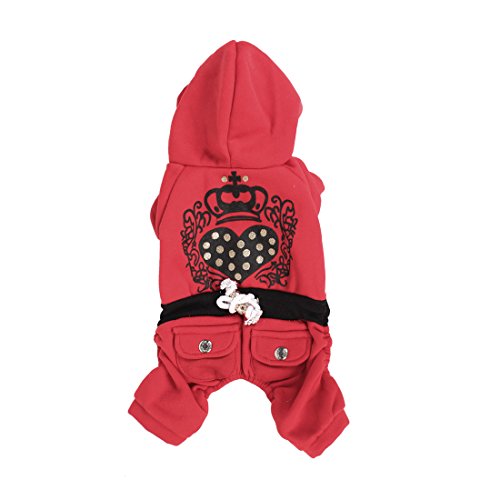Ruilogod Winter warm särtet Hoodie Pet Bekleidungsmantel Größe XL rot schwarz Ruilogod Winter warm särtet Hoodie Pet Bekleidungsmantel Größe XL rot schwarz von Ruilogod