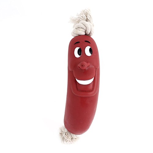 Ruilogod Wurmförmige Vinylkautschuk-Haustierhundkatzekauspielzeug 21cm Länge rot Ruilogod Wurmförmige Vinylkautschuk-Haustierhundkatzekauspielzeug 21cm Länge rot von Ruilogod