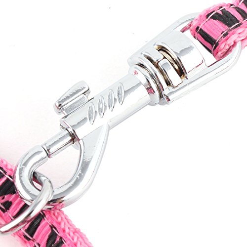 Ruilogod Zebra-Streifen Print Dog Welpe Einstellbare Transportkabelband Traktionskragen Halfter Leine Seil Rosa Ruilogod Zebra-Streifen Print Dog Welpe Einstellbare Transportkabelband Traktionskragen Halfter Leine Seil Rosa von Ruilogod