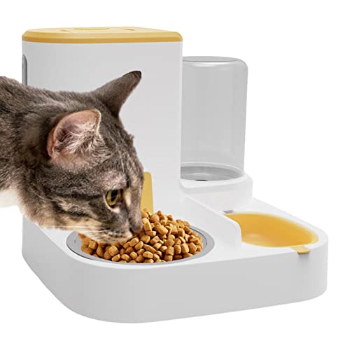Futterautomat für Haustiere - 2 in 1 Katzenfutter- und Wassernapf-Set | Automatischer Katzenfutterspender für Hunde, All-in-1-Futterspender für kleine bis mittelgroße Hunde und Katzen, Ruilonghai von Ruilonghai