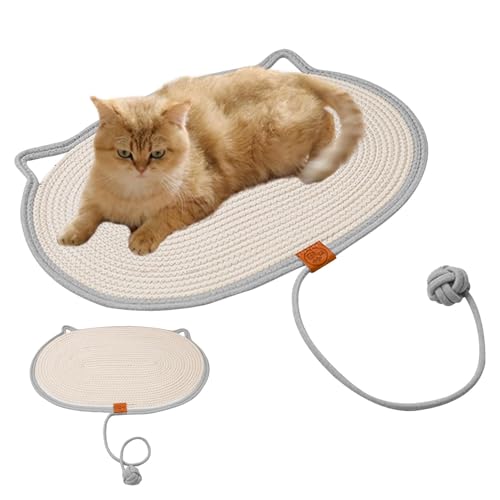 Gewebte Kratzmatte für Katzen, kühlende Kratzmatte für Katzen - Gewebte kühlende Sommermatte für Haustierkatzen,Reduziert Langeweile bei Katzen im Innenbereich, Spielzeug zum Ausruhen und Gewebte Kratzmatte für Katzen, kühlende Kratzmatte für Katzen - Gewebte kühlende Sommermatte für Haustierkatzen,Reduziert Langeweile bei Katzen im Innenbereich, Spielzeug zum Ausruhen und von Ruilonghai