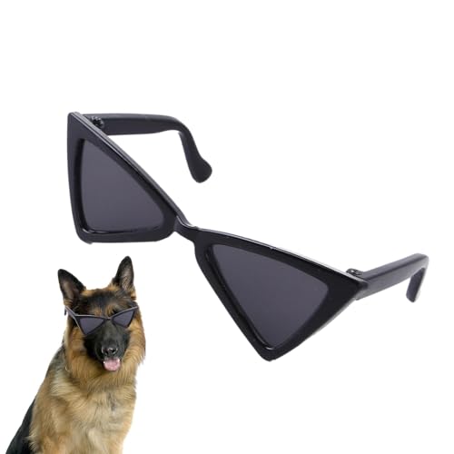 Katzen-Sonnenbrille, Hunde-Sonnenbrille-Kostüm - Dreieckige Haustier-Retro-Sonnenbrille,Tierkostüm-Brille, süße Katzen-Sonnenbrille für Partys, Zeremonien, Ausflüge, Festivals von Ruilonghai
