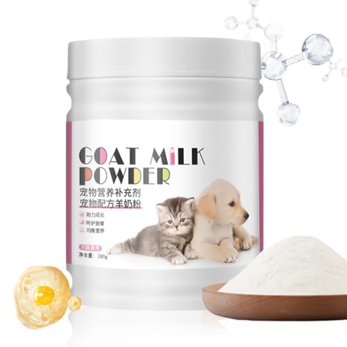 Katzenmilchersatzpulver,Natürliche Biologische Ziegenmilch - Nahrungsergänzung Für Fellgesundheit Verdauungsunterstützung Entwöhnung Flüssigkeitsversorgung Säugezeit von Ruilonghai