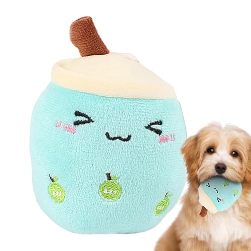 Ruilonghai Stofftier-Hundespielzeug,Hunde-Kuscheltier-Kauspielzeug - Weiches Bubble Tea Stofftier-Plüschkissen,Cartoon-Umarmungskissen, gefülltes Teekissen für Hund und Katze, reduziert Langeweile Ruilonghai Stofftier-Hundespielzeug,Hunde-Kuscheltier-Kauspielzeug - Weiches Bubble Tea Stofftier-Plüschkissen,Cartoon-Umarmungskissen, gefülltes Teekissen für Hund und Katze, reduziert Langeweile von Ruilonghai