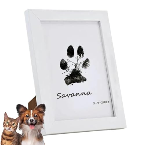 Ruilonghai Tierpfotenabdruck-Set, Pfotenabdruck-Set für Hunde - Tintenloses Abdruckset für den Fußabdruck eines Haustiers | Hundepfotenabdruck-Set als Andenken, Tierpfotenabdruck-Set zum Gedenken, von Ruilonghai