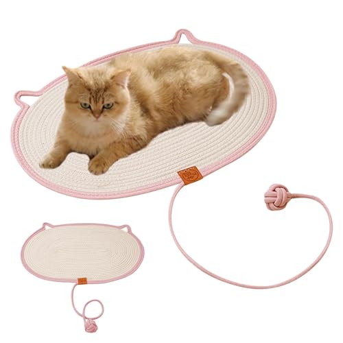 Sommer gewebter Katzenkratzer, gewebte Kühlmatte für Katzen - Kühlende Haustiermatte zum Kratzen von Katzen | Ball inklusive Indoor-Katzenunterhaltung, reduziert Langeweile, Spielzeug für Sommer gewebter Katzenkratzer, gewebte Kühlmatte für Katzen - Kühlende Haustiermatte zum Kratzen von Katzen | Ball inklusive Indoor-Katzenunterhaltung, reduziert Langeweile, Spielzeug für von Ruilonghai
