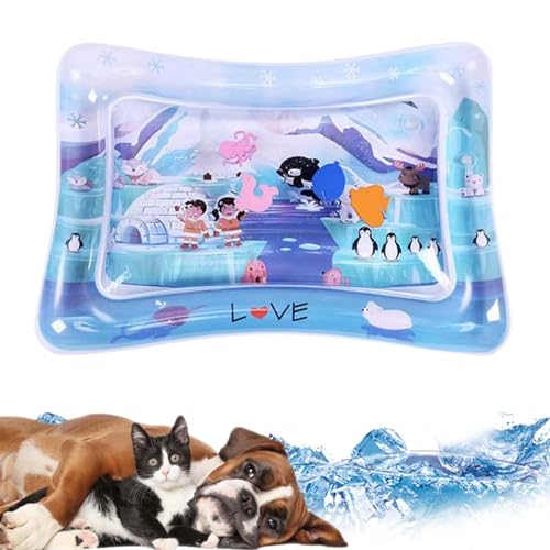 Wassermatte Für Katzen, Sensorische Wasserspielmatte Für Katzen, Sensorische Wasser-spielmatte Für Katze Und Hund | Verdickte Wassersensorische Spielmatte Mit Fisch Zum Spielen Mit Haustieren, von Ruilonghai