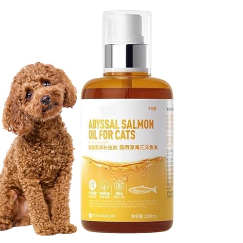 Welsfischöl, 200ml Flüssiges Fischöl Ergänzungsfutter, Hochkonzentriertes Reines Tierprodukt Mit Schneller Wirkung Zur Unterstützung Der Gelenkbeweglichkeit Und Hautgesundheit Bei Hunden von Ruilonghai