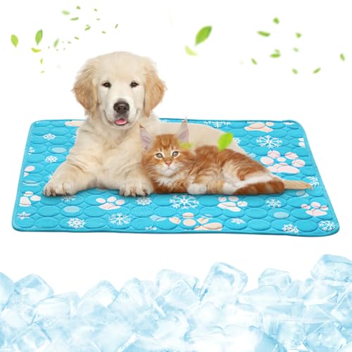 Kühlmatte Hunde, 100 x 70 cm Selbstkühlende Hundematte, Sommer Kühlkissen für Hunde, Kühldecke Katzen, Waschbares Haustier Kühlmatte, rutschfeste Hundematte für Große Mittelgroße Haustiere von Ruioomeep