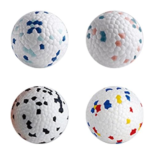 Ruiqas 4 Stück Hundespielzeug Ball Gummi Hohe Dehnbar Unzerstörbarer Interaktiver Ball für Hunde Aggressive Kauer von Ruiqas