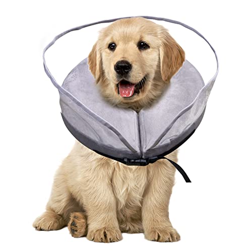Ruiqas Aufblasbares Hundehalsband, verstellbar, aufblasbar, mit Anti-Leck-Schallwand, um Lecken und Kratzer zu verhindern von Ruiqas