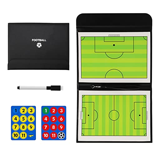 Ruiqas Fußball Trainer Taktische Tafel mit Full Half Court Magnetic Soccer Tactics Board mit Marker Stücke Stift von Ruiqas